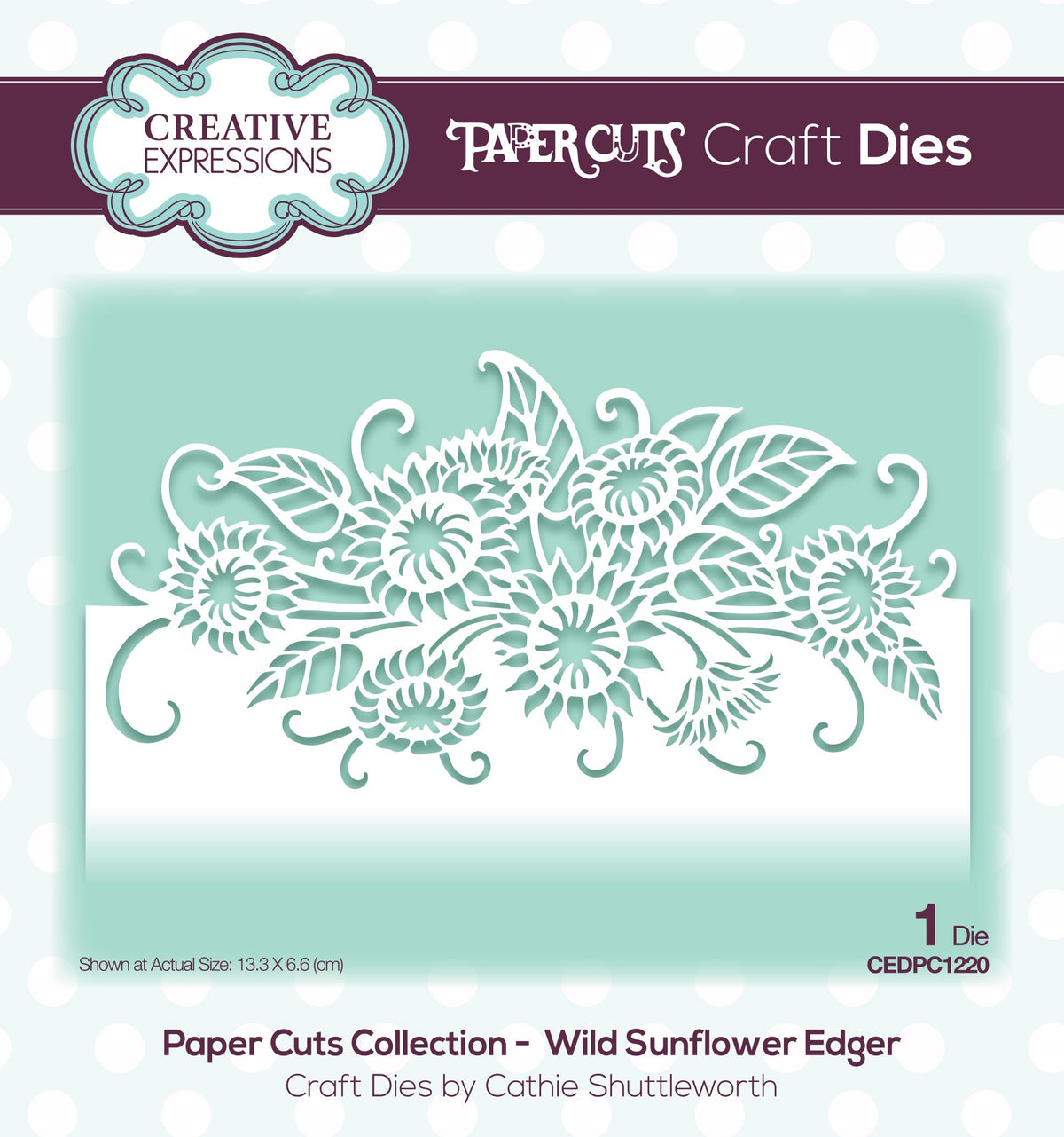 Creative Expressions Paper Cuts Wild Sunflower Edger Craft Die-1