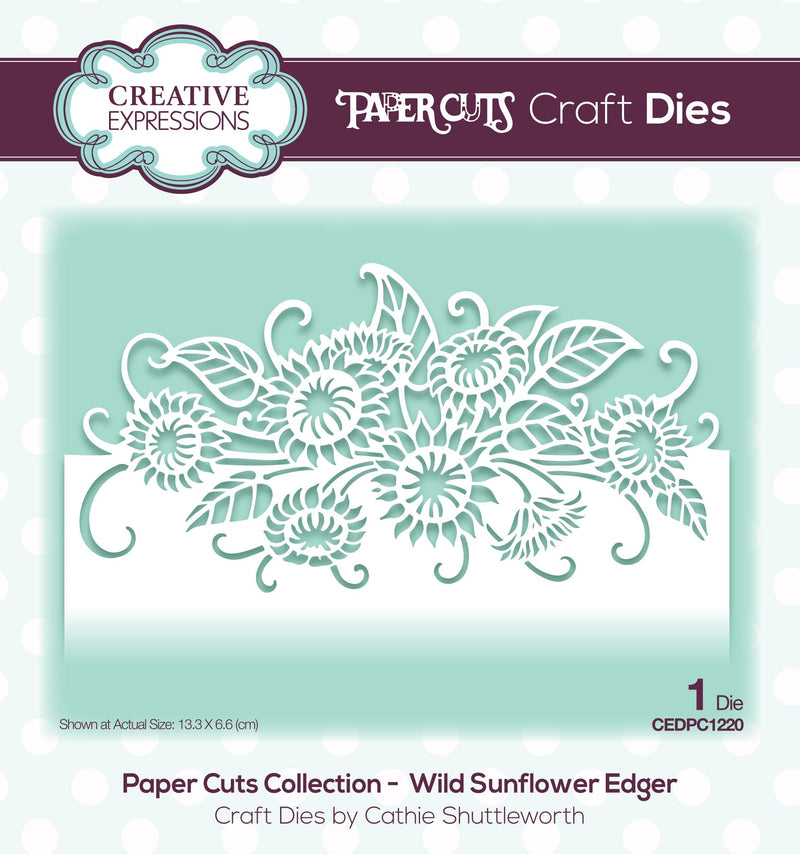 Creative Expressions Paper Cuts Wild Sunflower Edger Craft Die-1