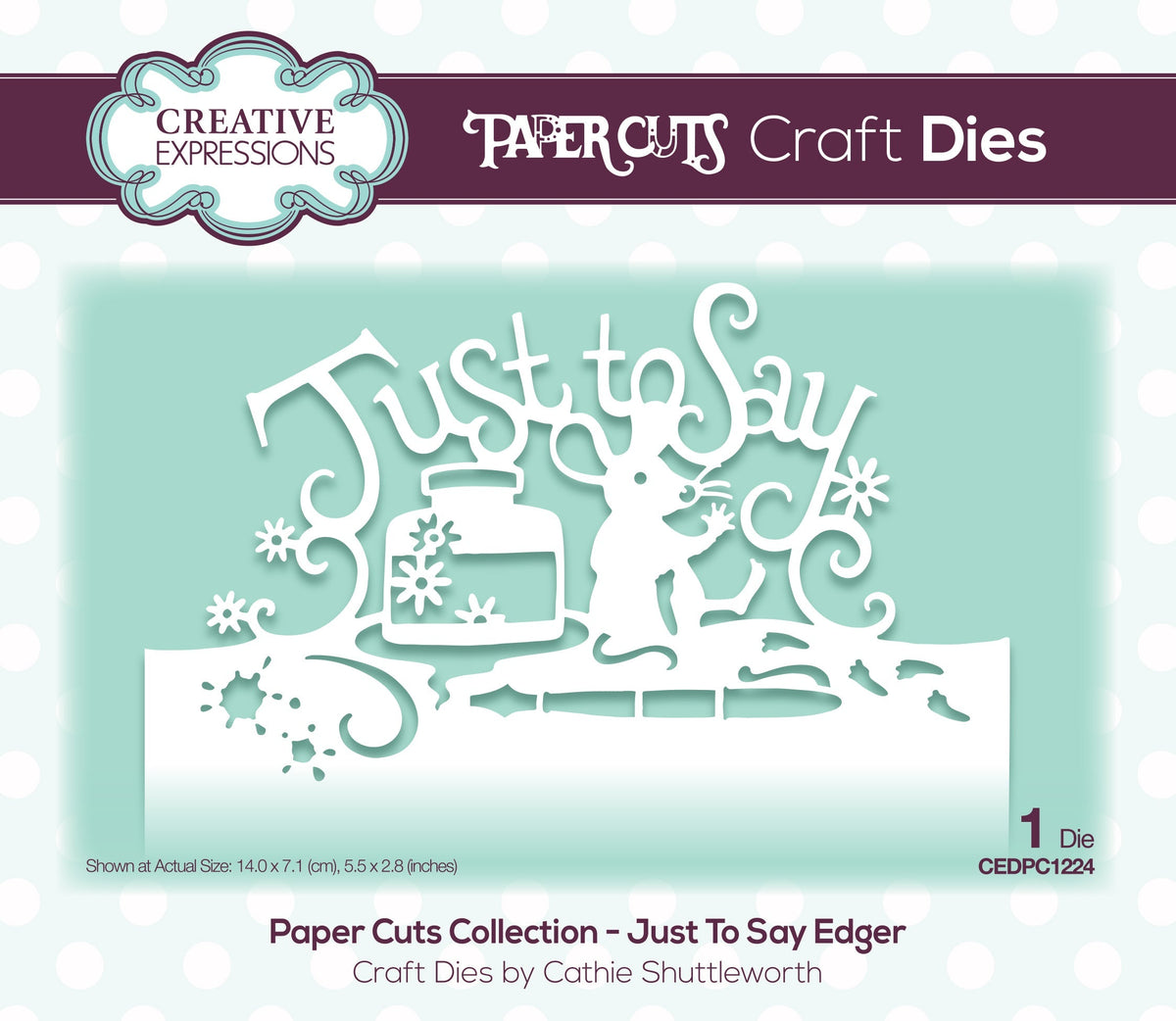 Creative Expressions Paper Cuts Just To Say Edger Craft Die-1