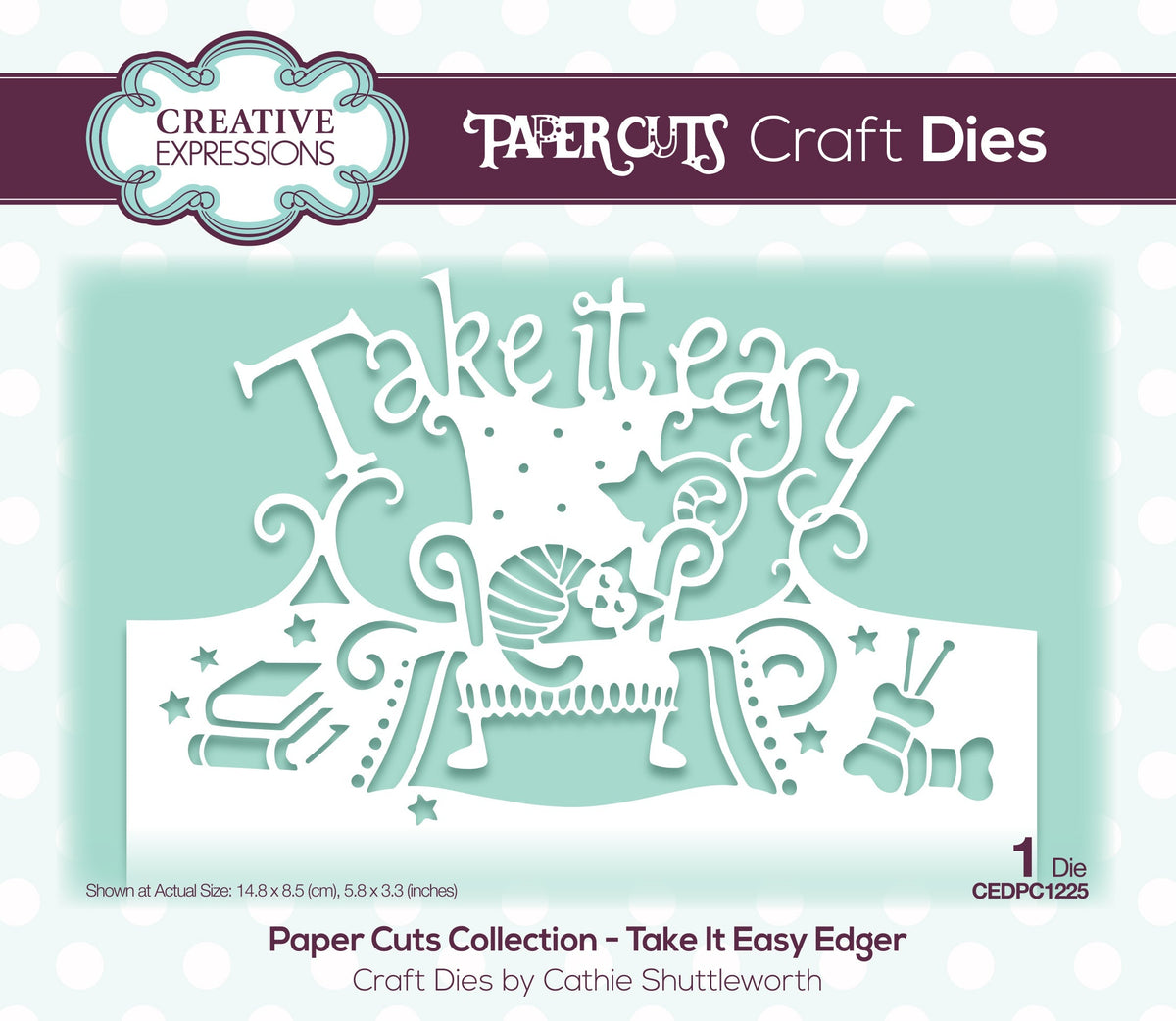 Creative Expressions Paper Cuts Take It Easy Edger Craft Die-1