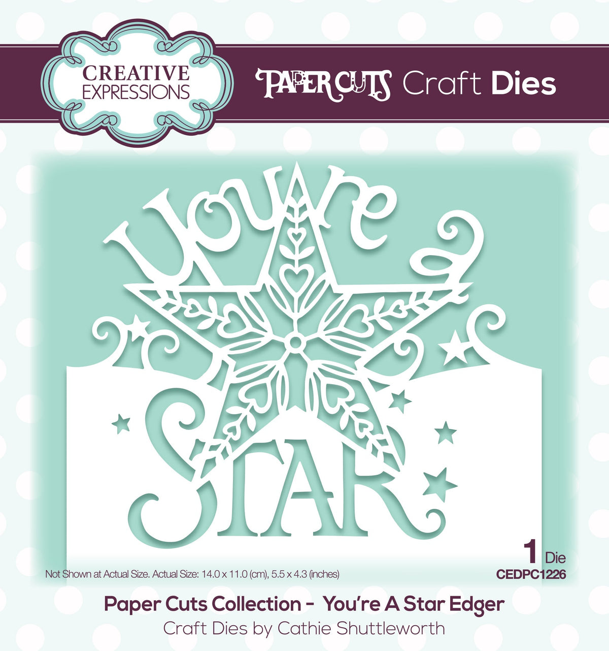 Creative Expressions Paper Cuts You're A Star Edger Craft Die-1