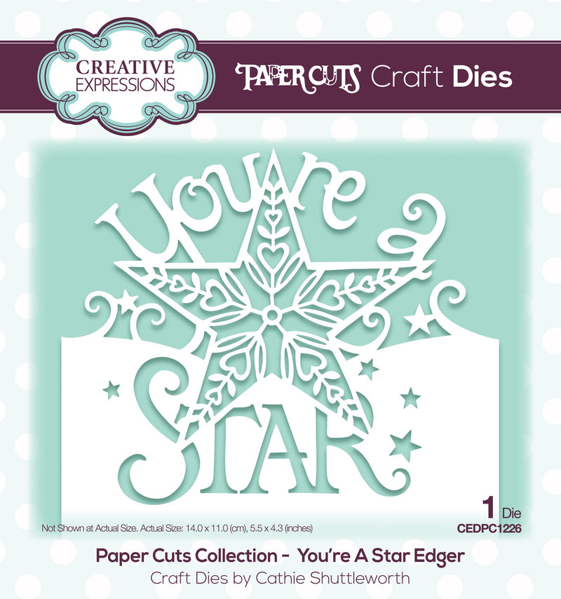 Creative Expressions Paper Cuts You're A Star Edger Craft Die-1