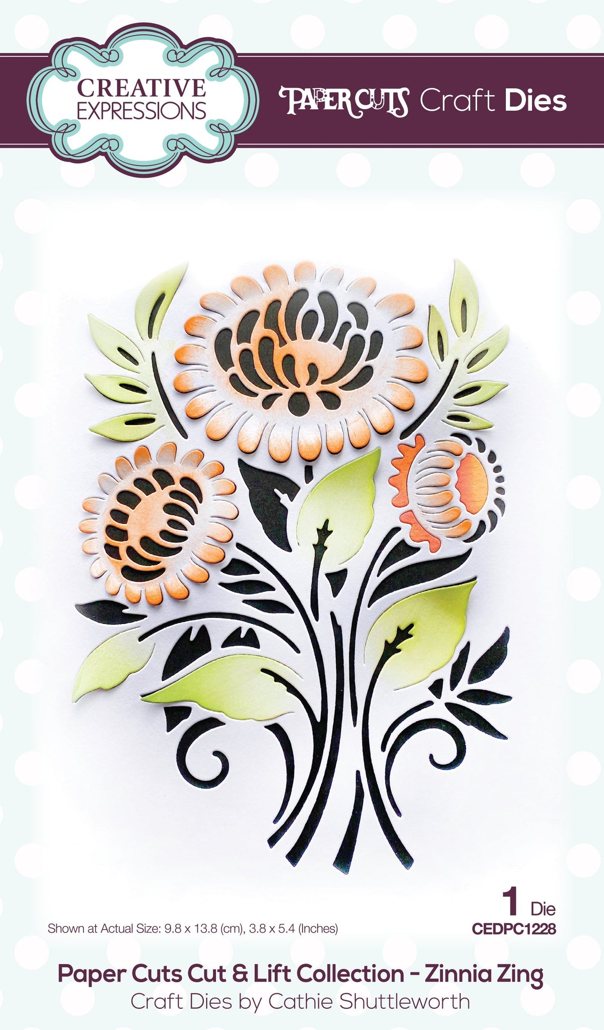Creative Expressions Paper Cuts Cut & Lift Zinnia Craft Die-1