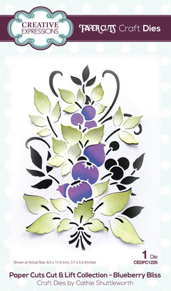 Creative Expressions Paper Cuts Cut & Lift Blueberry Bliss Craft Die-1