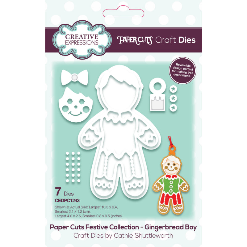 Matrice de découpe Creative Expressions Paper Cuts - Bonhomme en pain d'épices festif-1