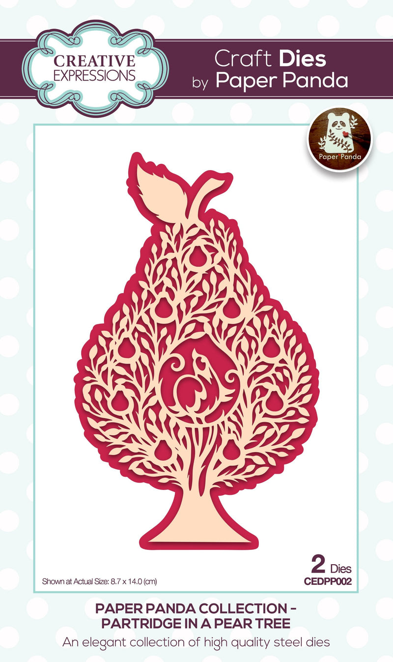 Paper Panda Partridge In A Pear Tree Craft Die-1