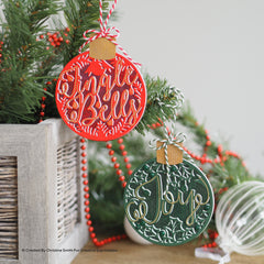 Paper Panda Christmas Baubles Joy & Jingles Bells Craft Die-5