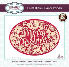 Creative Expressions Paper Panda Ornate Christmas Craft Die-1