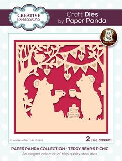 Creative Expressions Paper Panda Teddy Bears Picnic Craft Die-1