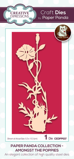 Creative Expressions Paper Panda Among The Poppies Craft Die-1