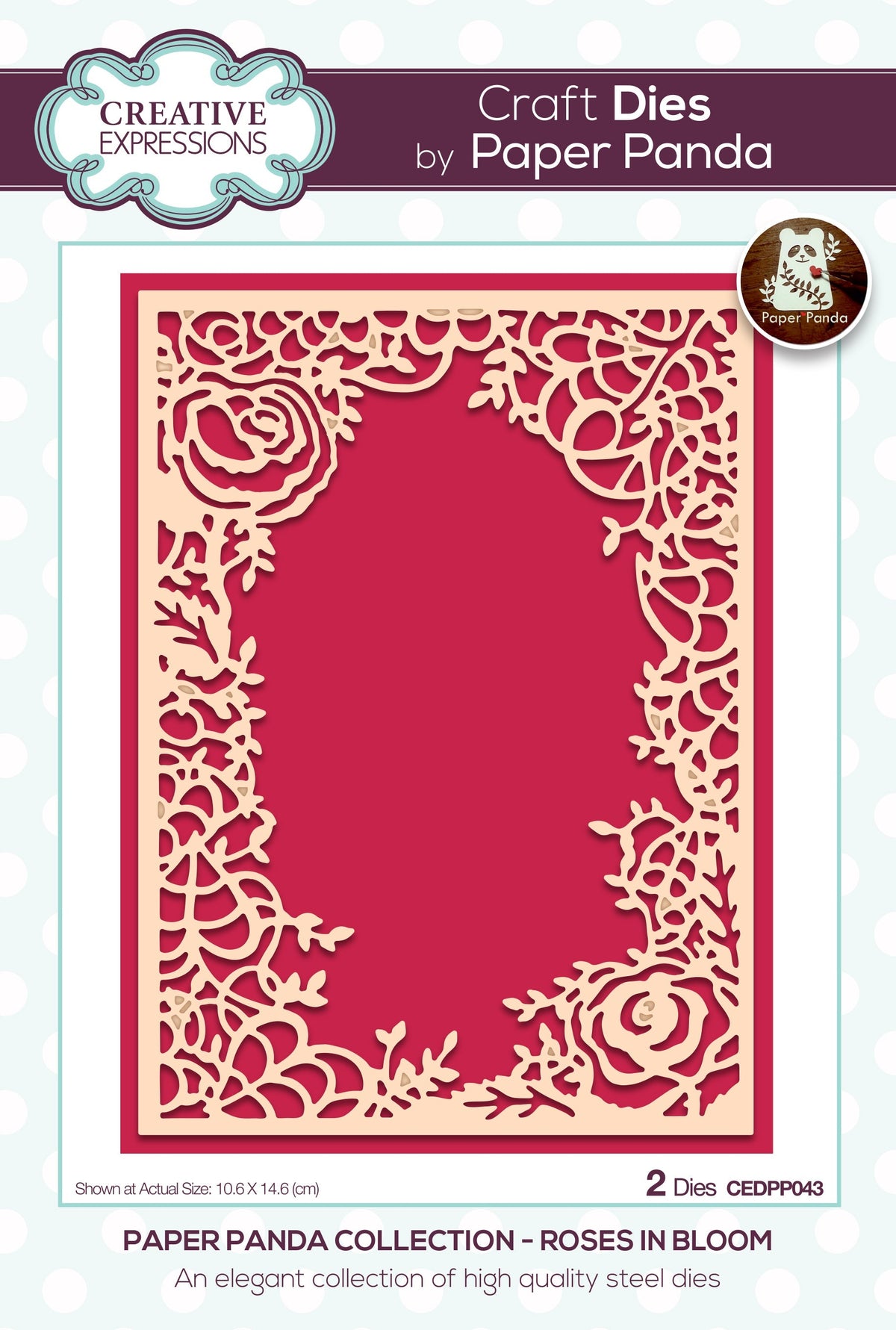Creative Expressions Paper Panda Roses In Bloom Craft Die-1