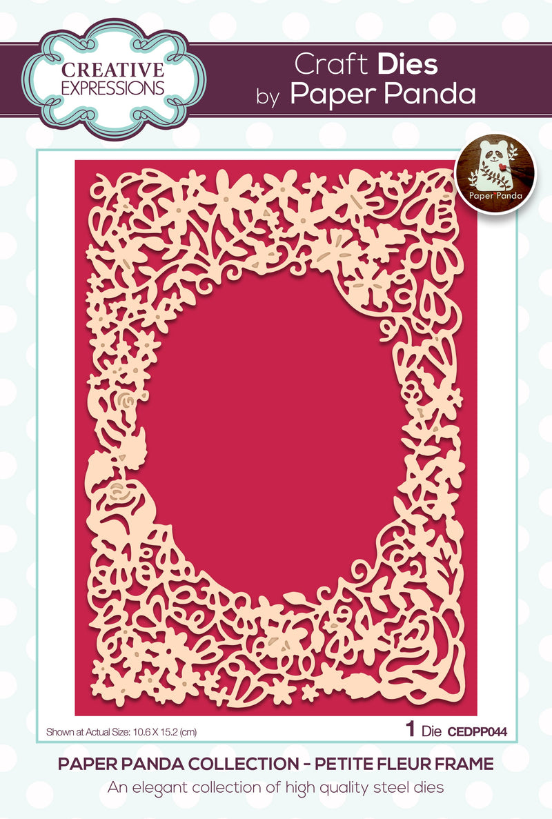 Creative Expressions Paper Panda Petite Fleur Frame Craft Die-1