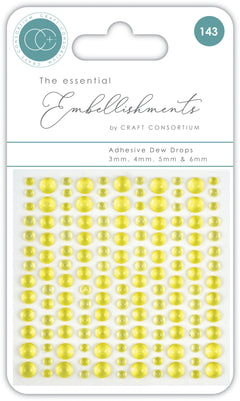 Craft Consortium Adhesive Dew Drops - Yellow-1