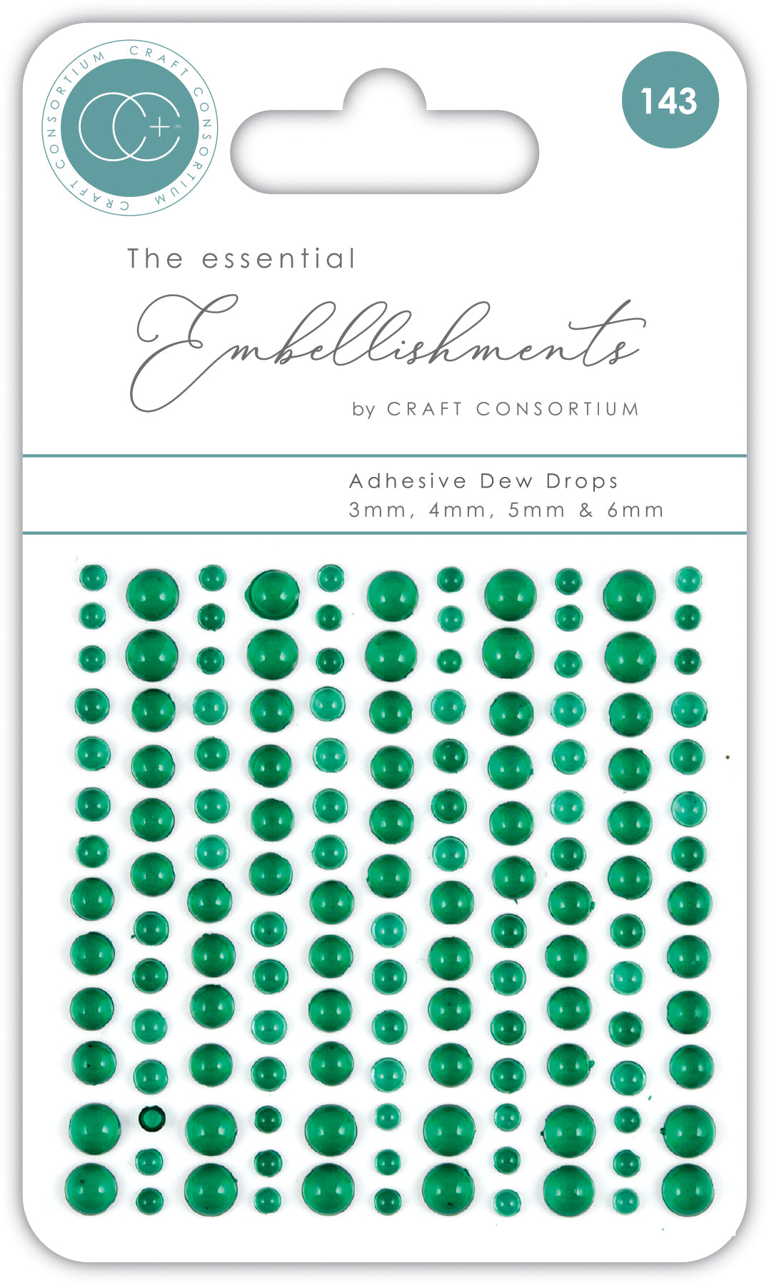 Craft Consortium Adhesive Dew Drops - Green-1