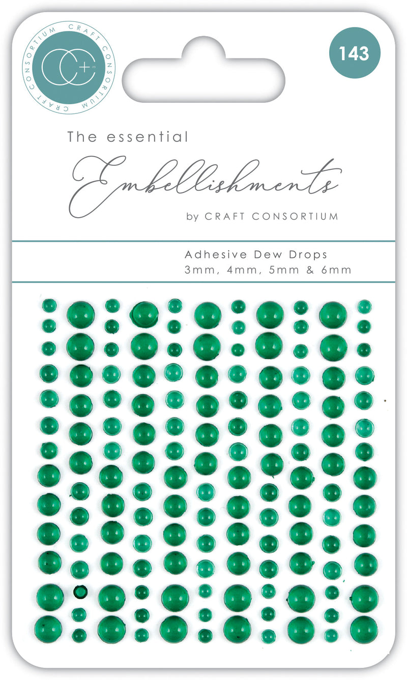 Craft Consortium Adhesive Dew Drops - Green-1