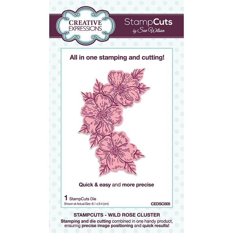 Creative Expressions Sue Wilson Wild Rose Cluster StampCuts Die-1