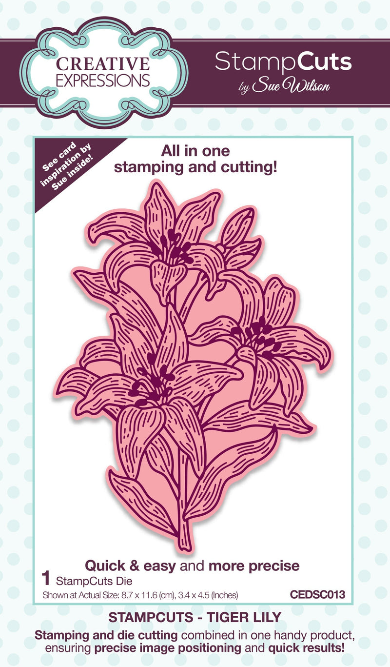 Creative Expressions Sue Wilson Tiger Lily StampCuts Craft Die-1