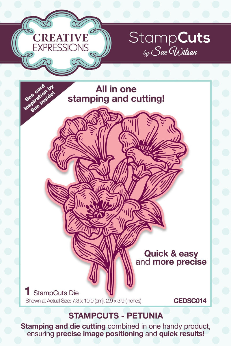 Creative Expressions Sue Wilson Petunia StampCuts Craft Die-1