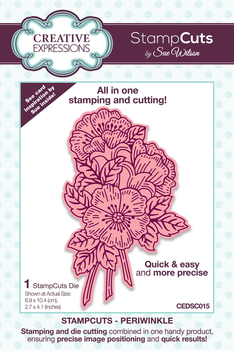 Creative Expressions Sue Wilson Periwinkle StampCuts Craft Die-1