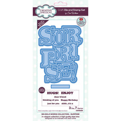 Sue Wilson Big Bold Words Surprise Craft Die & Stamp Set-1