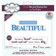 Creative Expressions Sue Wilson Beautiful Craft Die & Stamp Set-1