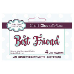 Creative Expressions Mini Shadowed Sentiments Best Friend-1