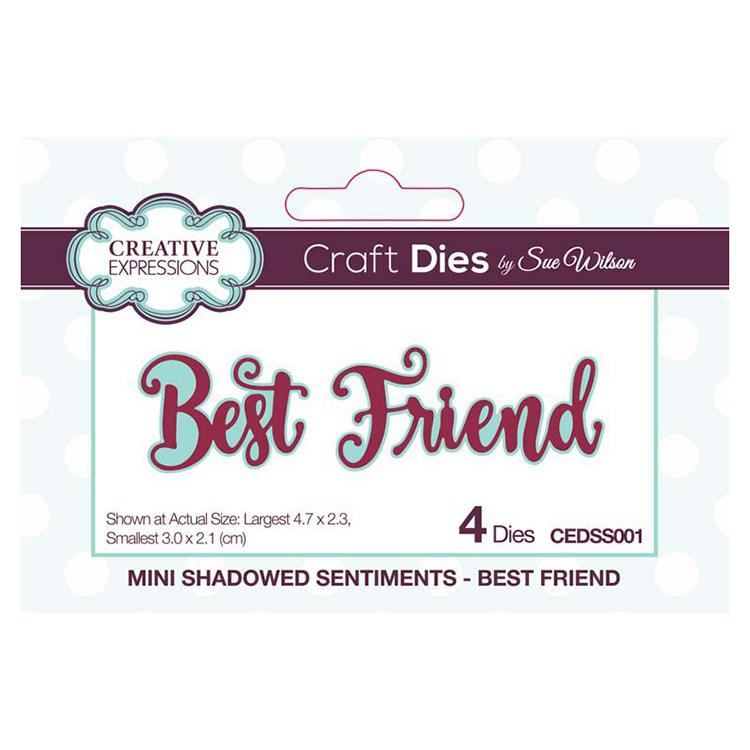 Creative Expressions Mini Shadowed Sentiments Best Friend-1