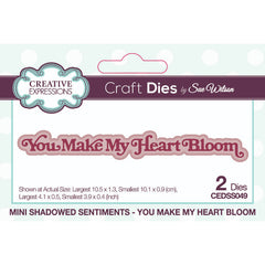 Creative Expressions Sue Wilson Mini Shadowed Sentiments Matrices de découpe You Make My Heart Bloom-1