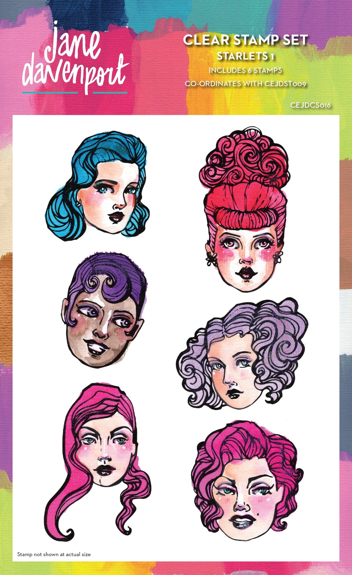 Creative Expressions Jane Davenport Starlets 1  6 in x 8 in Clear Stamp Set-1