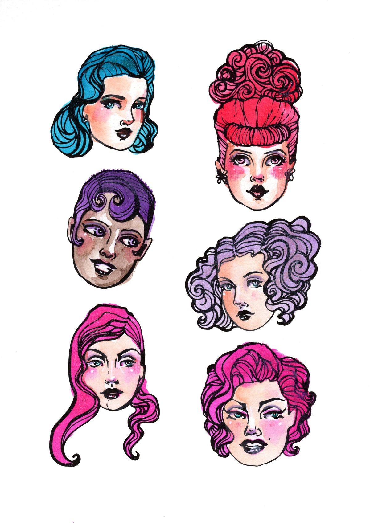 Creative Expressions Jane Davenport Starlets 1  6 in x 8 in Clear Stamp Set-2