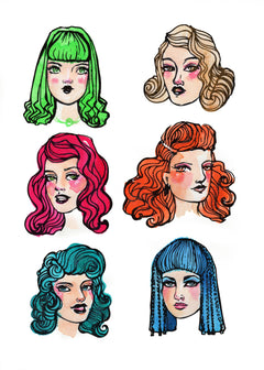 Creative Expressions Jane Davenport Starlets 2  6 in x 8 in Clear Stamp Set-2