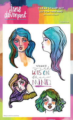 Creative Expressions Jane Davenport Lots On Their Mind 6 in x 8 in Clear Stamp Set-1