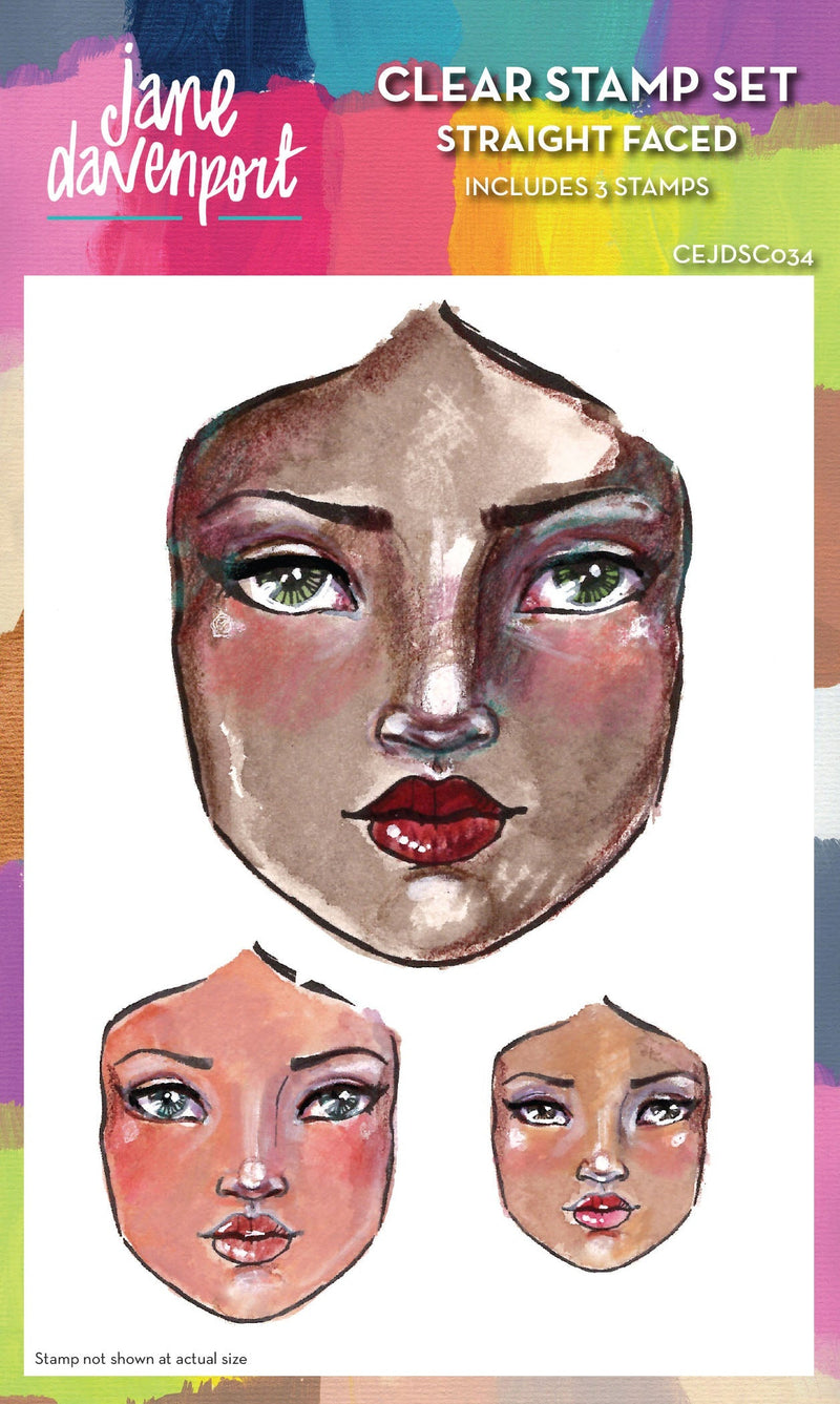 Creative Expressions Jane Davenport Straight Faced 4 in x 6 in Clear Stamp Set-1