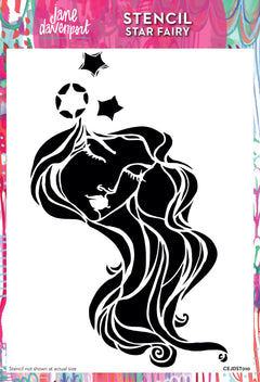 Creative Expressions Jane Davenport Star Fairy  8 in x 12 in Stencil-1
