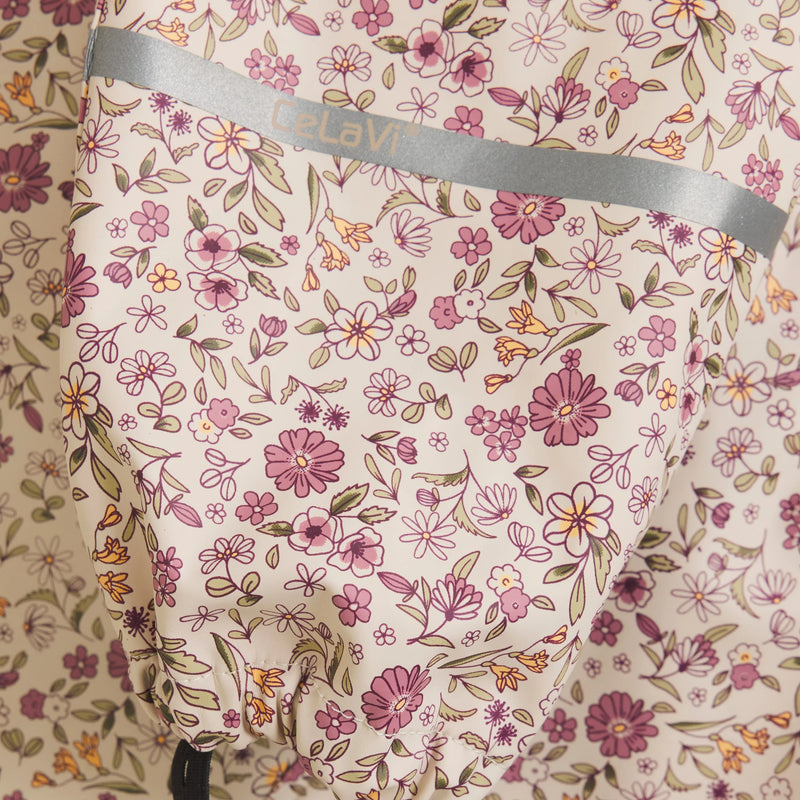 PU Rainwear Suit | Pink Floral | CeLaVi-6