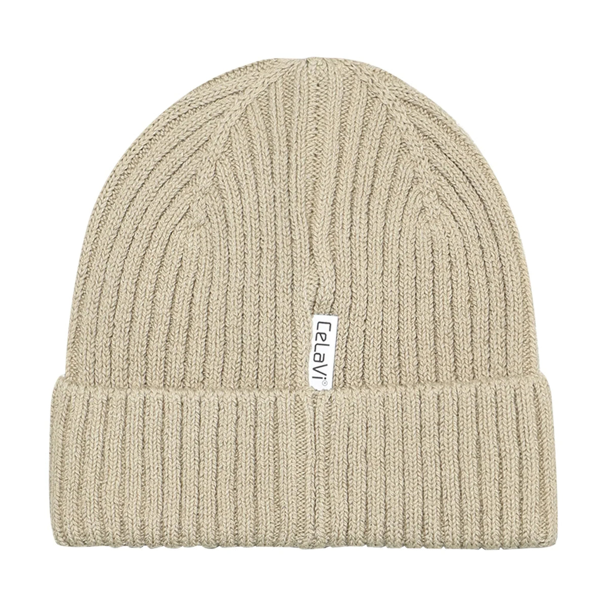 Knit Beanie | Sand | CeLaVi-1