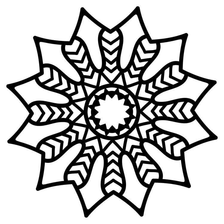 Creative Expressions Mask Chevron Mandala-1
