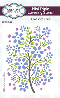 Creative Expressions Blossom Tree Mini Triple Layering Stencil 4 in x 3 in Set of 3-1