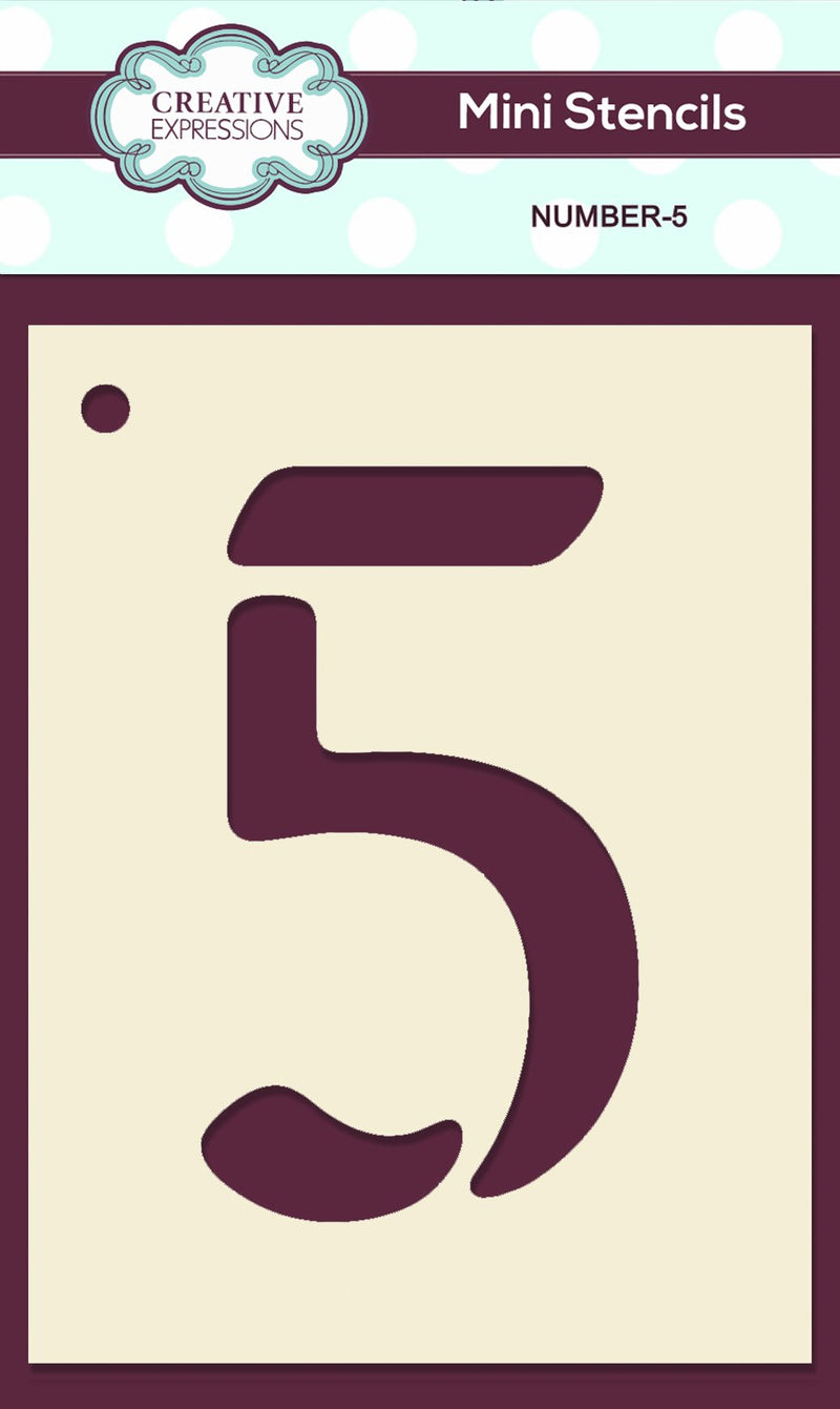 Mini Stencil Numbers-5