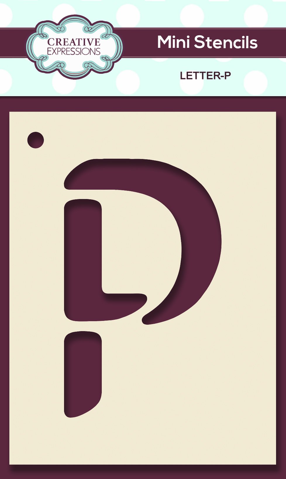 Mini Stencil Upper Case Letter-16