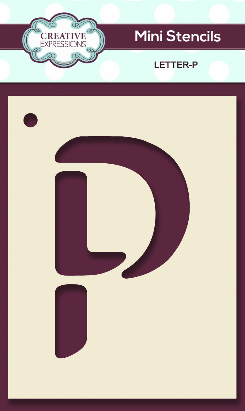 Mini Stencil Upper Case Letter-16