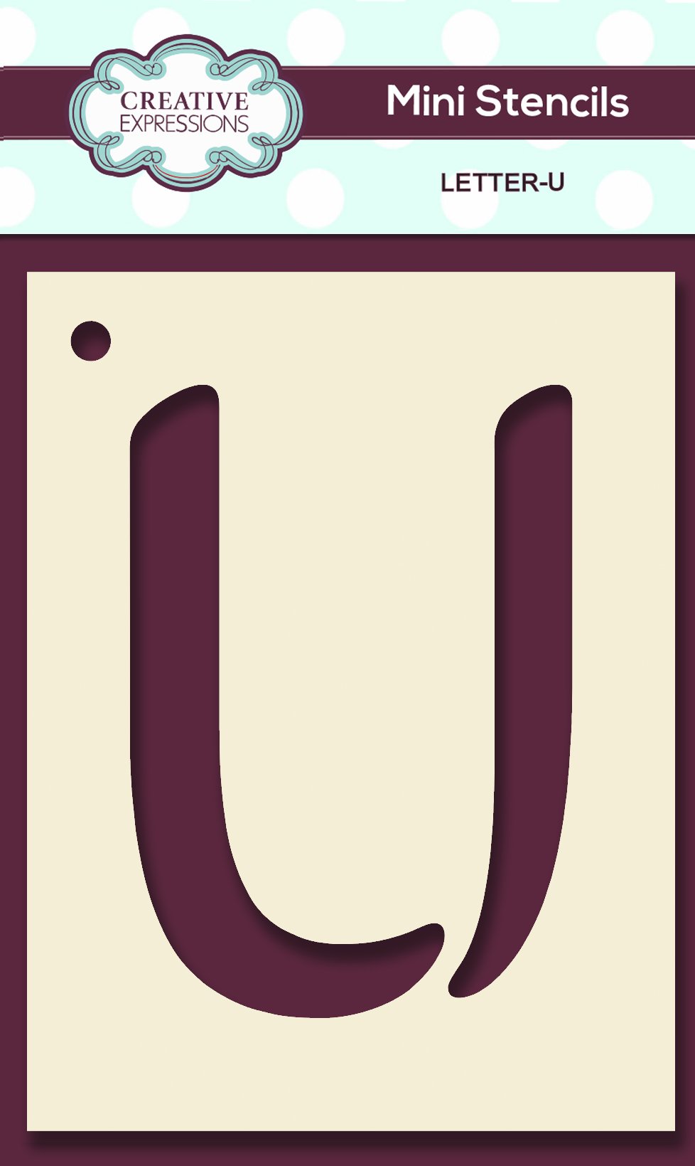 Mini Stencil Upper Case Letter-21