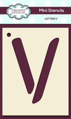 Mini Stencil Upper Case Letter-22