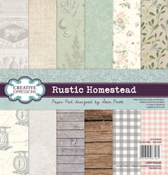 Creative Expressions Sam Poole Rustic Homestead 8 in x 8 in Paper Pad-1