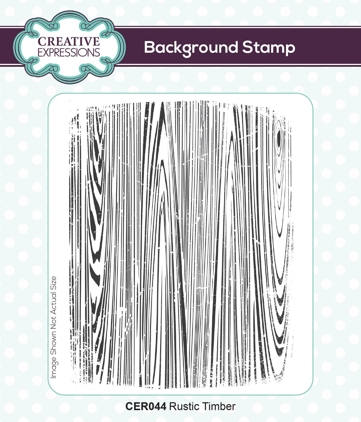 Creative Expressions Rustic Timber 5 3/4 in x 4 I/2 in Rubber Stamp-1