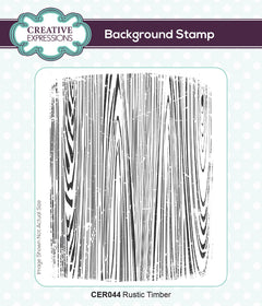 Creative Expressions Rustic Timber 5 3/4 in x 4 I/2 in Rubber Stamp-1