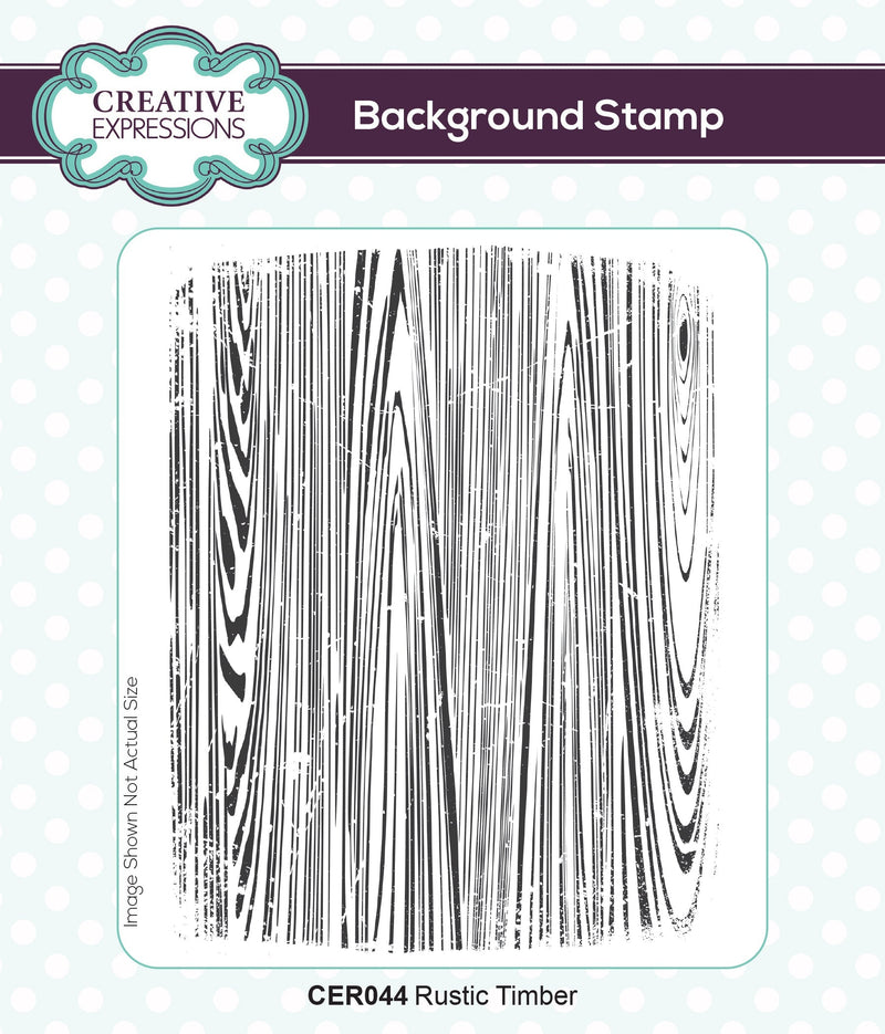Creative Expressions Rustic Timber 5 3/4 in x 4 I/2 in Rubber Stamp-1