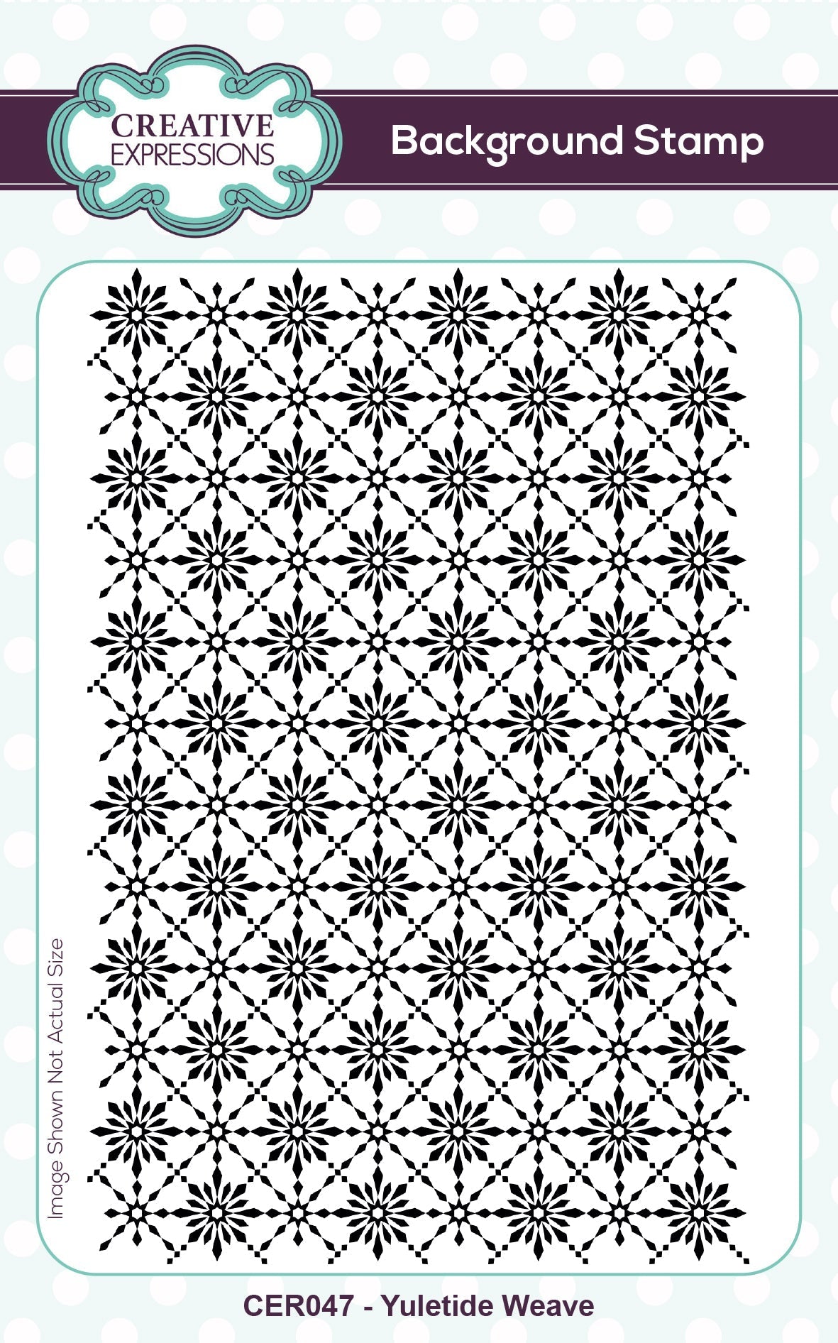 Creative Expressions Yuletide Weave 4 in x 6 in Pre Cut Rubber Stamp-1