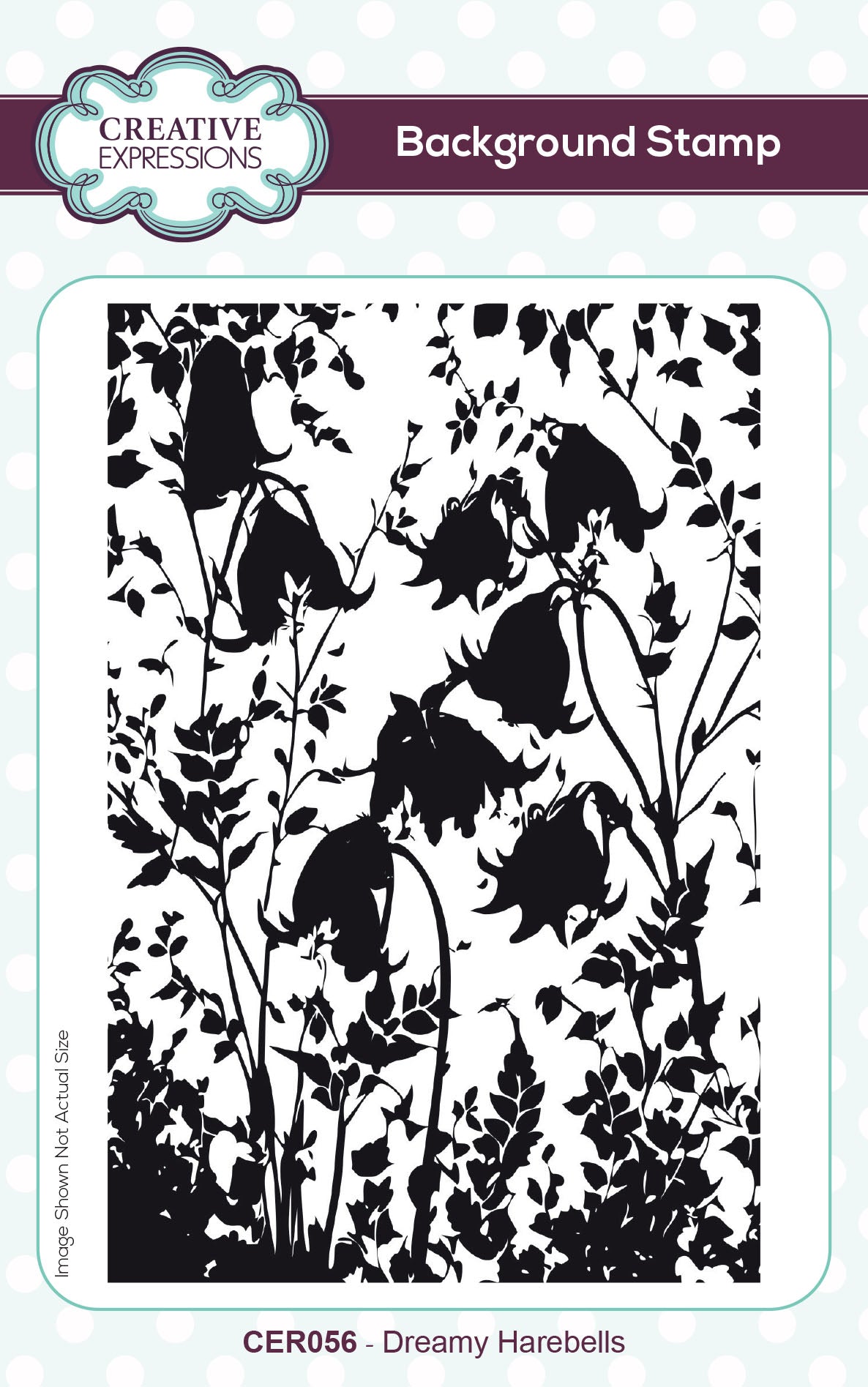 Creative Expressions Dreamy Harebells 4 in x 6 in Pre Cut Rubber Stamp-1