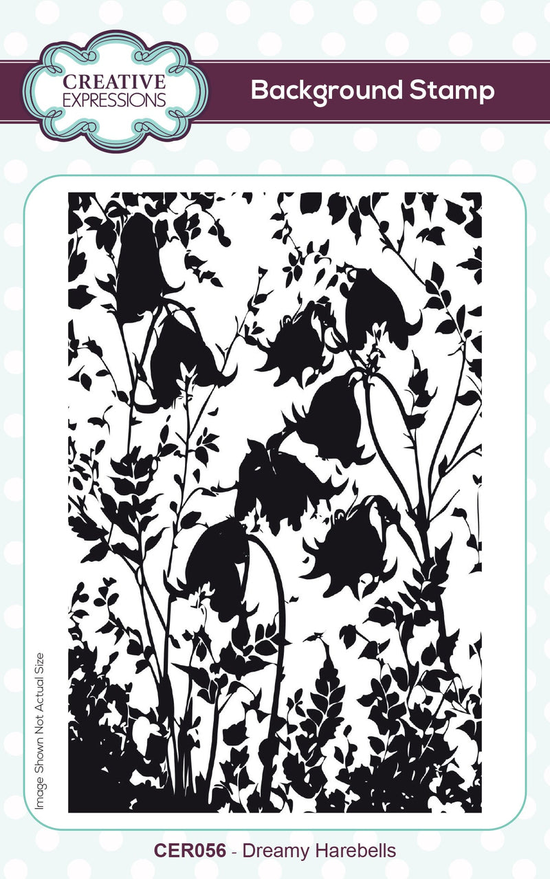 Creative Expressions Dreamy Harebells 4 in x 6 in Pre Cut Rubber Stamp-1